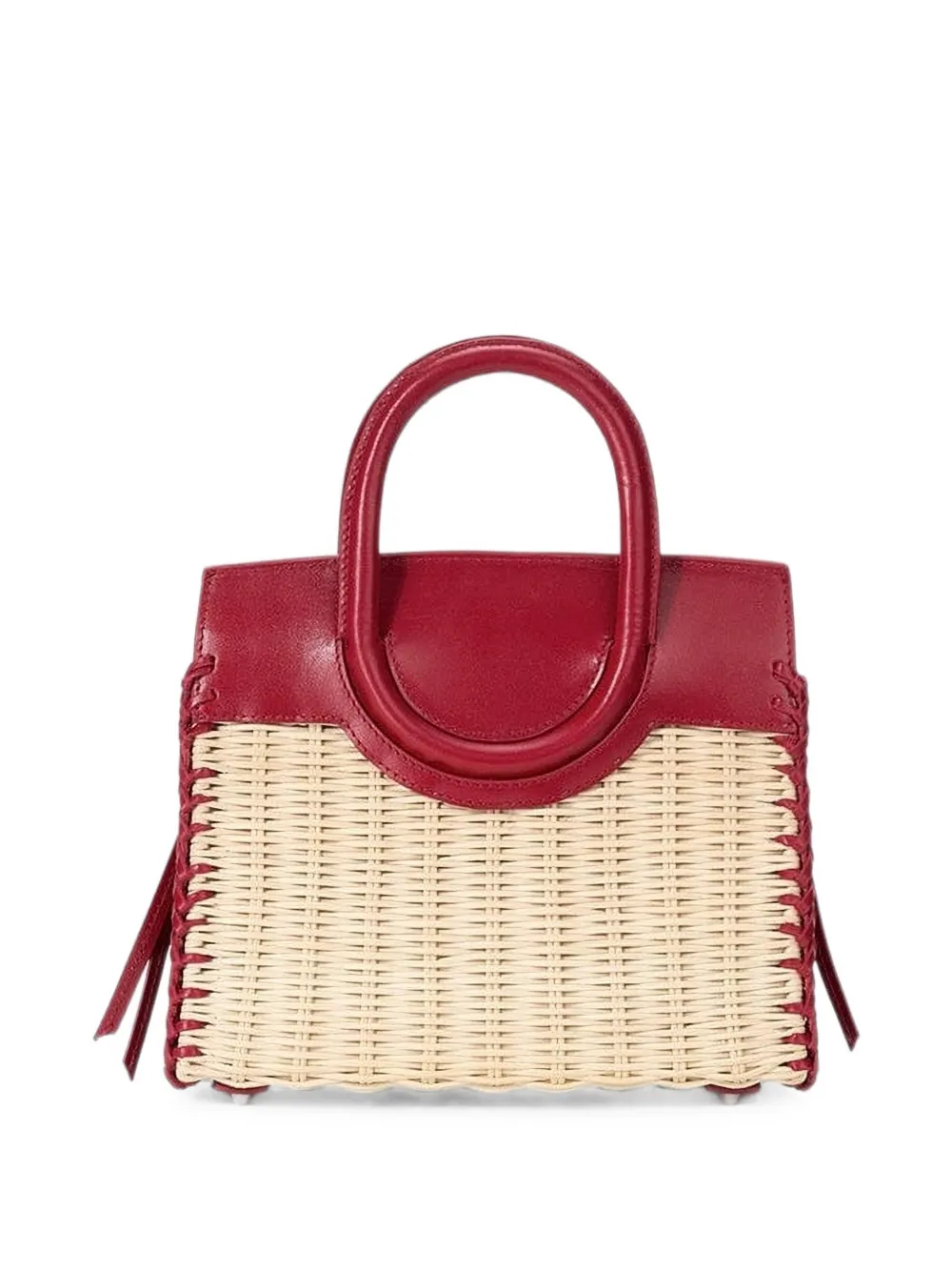 STAUD Maude Mini wicker tote bag - Neutrals