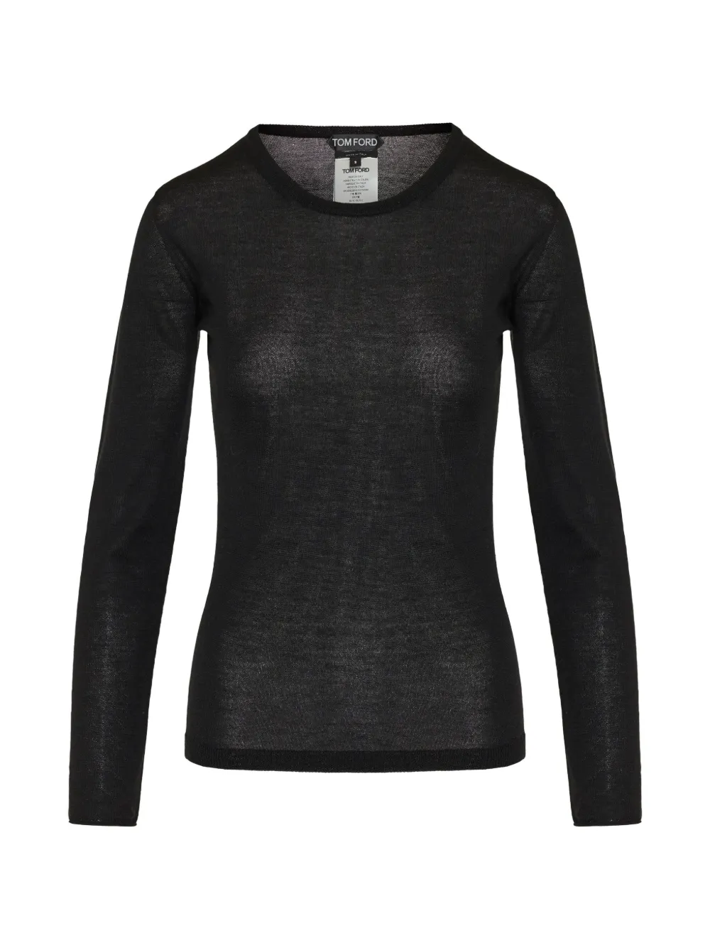 TOM FORD fine-knit long-sleeve T-shirt - Black