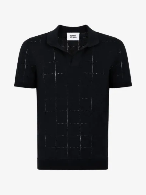 ALPHA STUDIO Kariertes Poloshirt