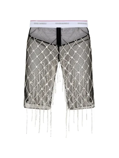 DSQUARED2 jewel-embellished tulle mini skirt