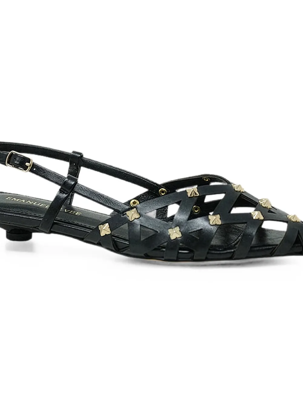 EMANUELLE VEE stud-embellished cage sandals Zwart