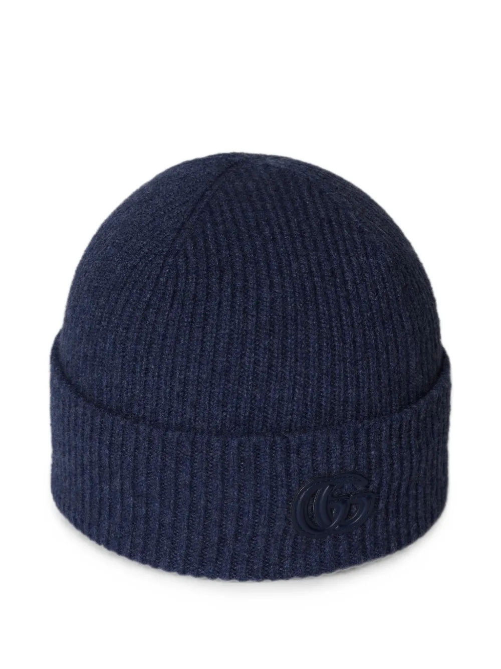 Gucci Double G-patch ribgebreide muts Blauw