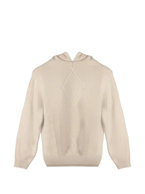 Eleventy Kids geometric relief-pattern sweater