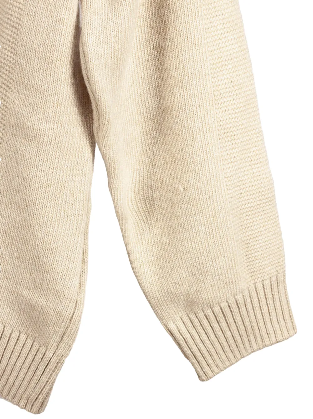 Eleventy Kids Trui met geometrisch reliëf Beige