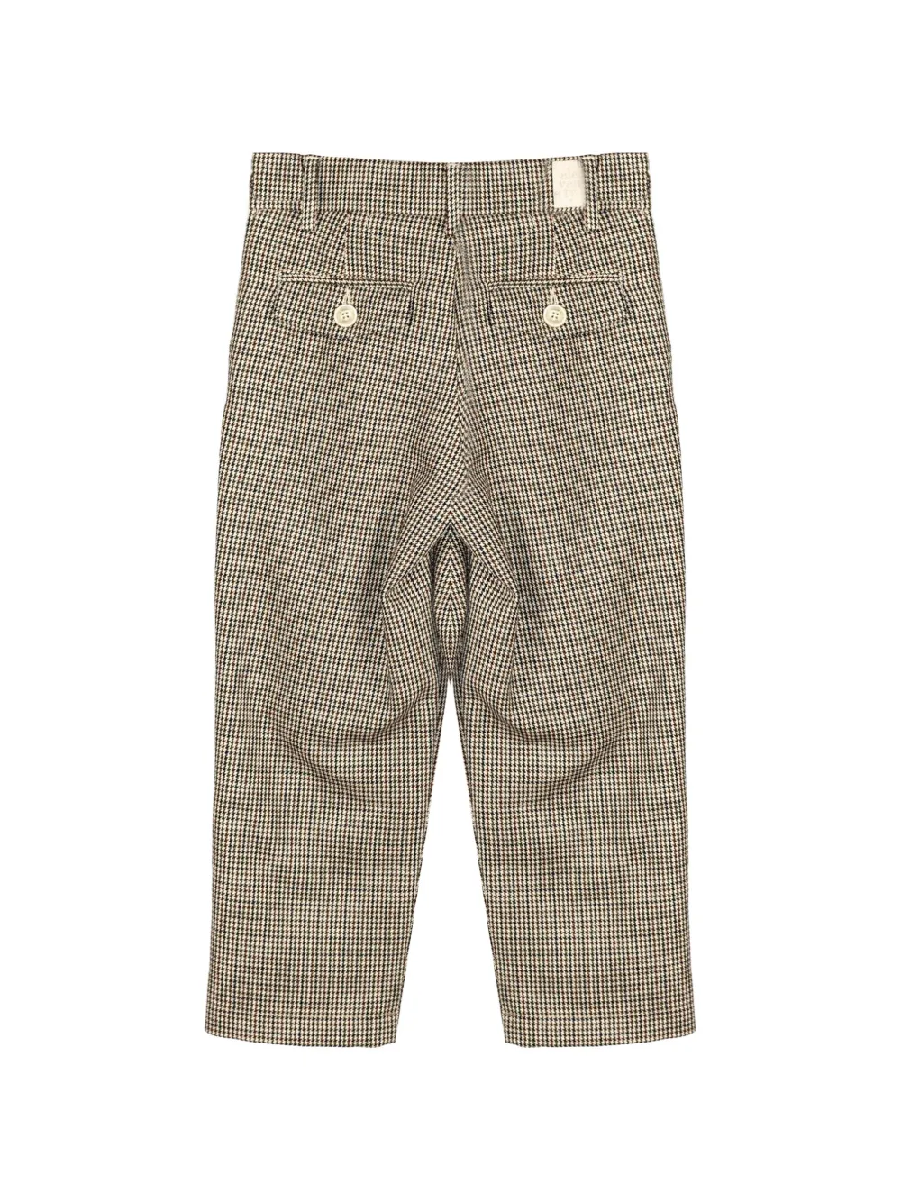 Eleventy Kids Broek met pied-de-poule print en plooien Bruin