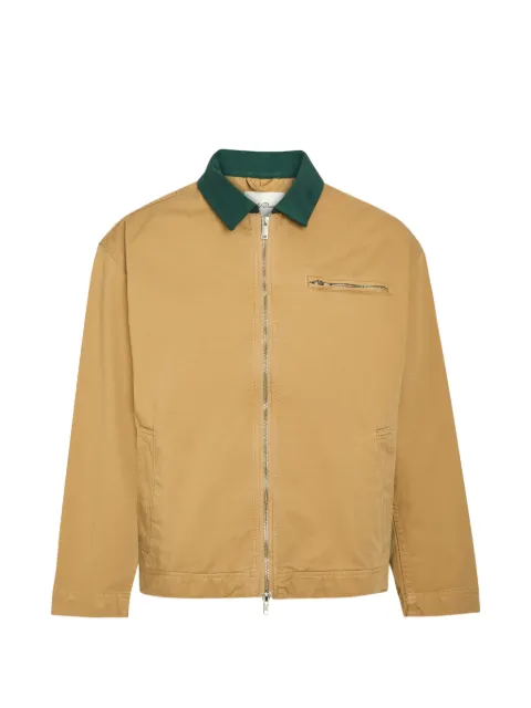 Les Deux zip-up contrast-collar jacket