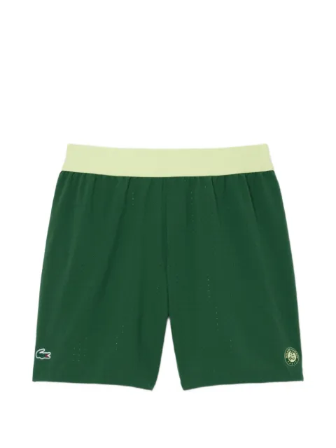 Lacoste x Roland Garros perforated shorts