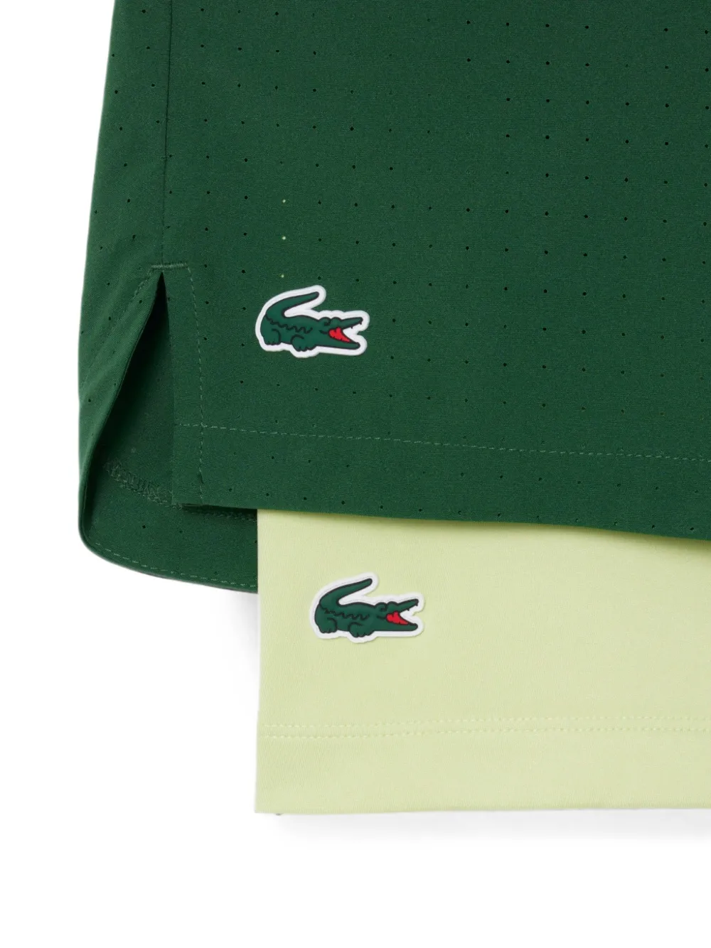 Lacoste x Roland Garros shorts met geperforeerde details Groen