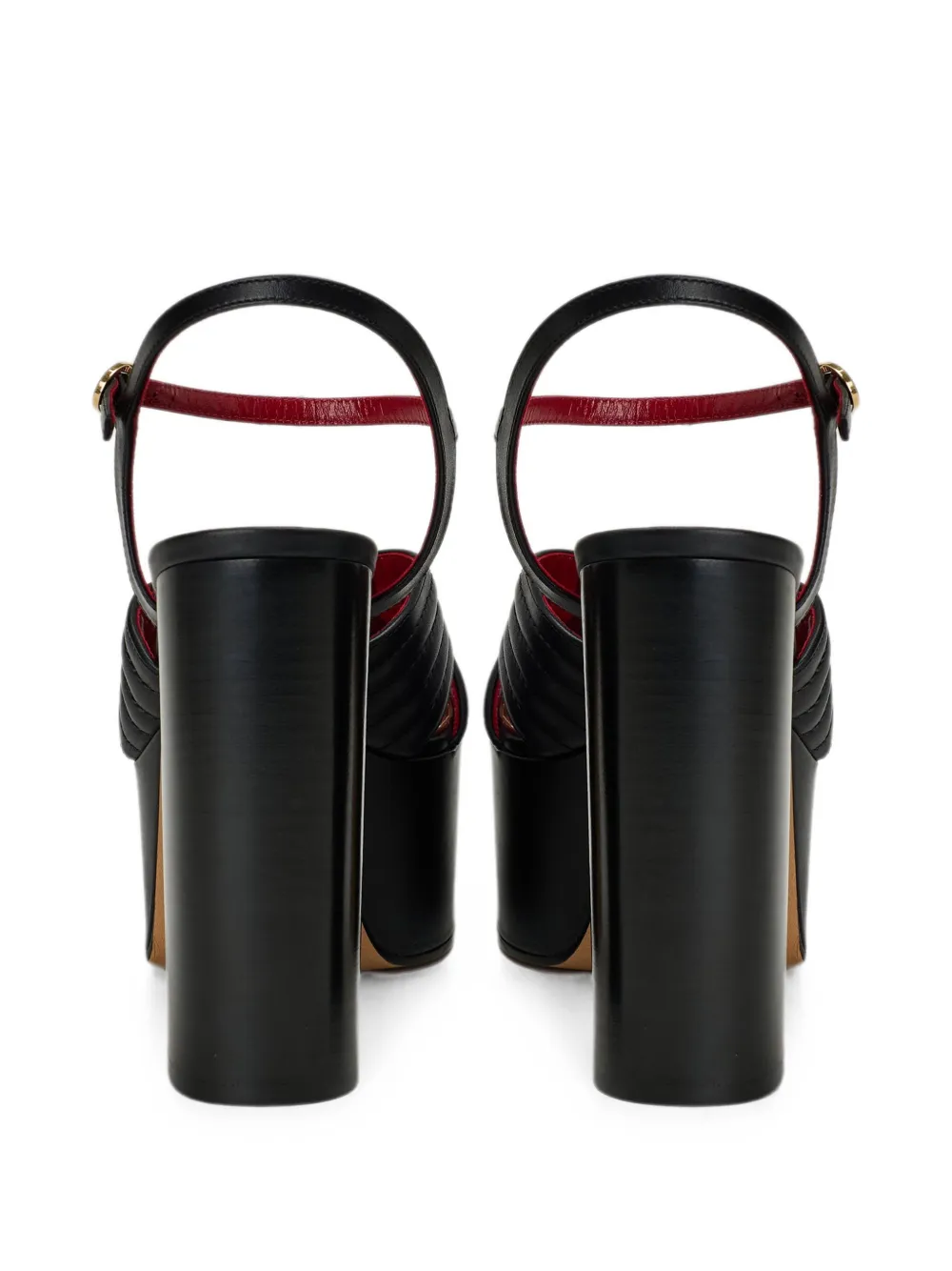 Valentino Garavani Panthea platform leather sandals Zwart