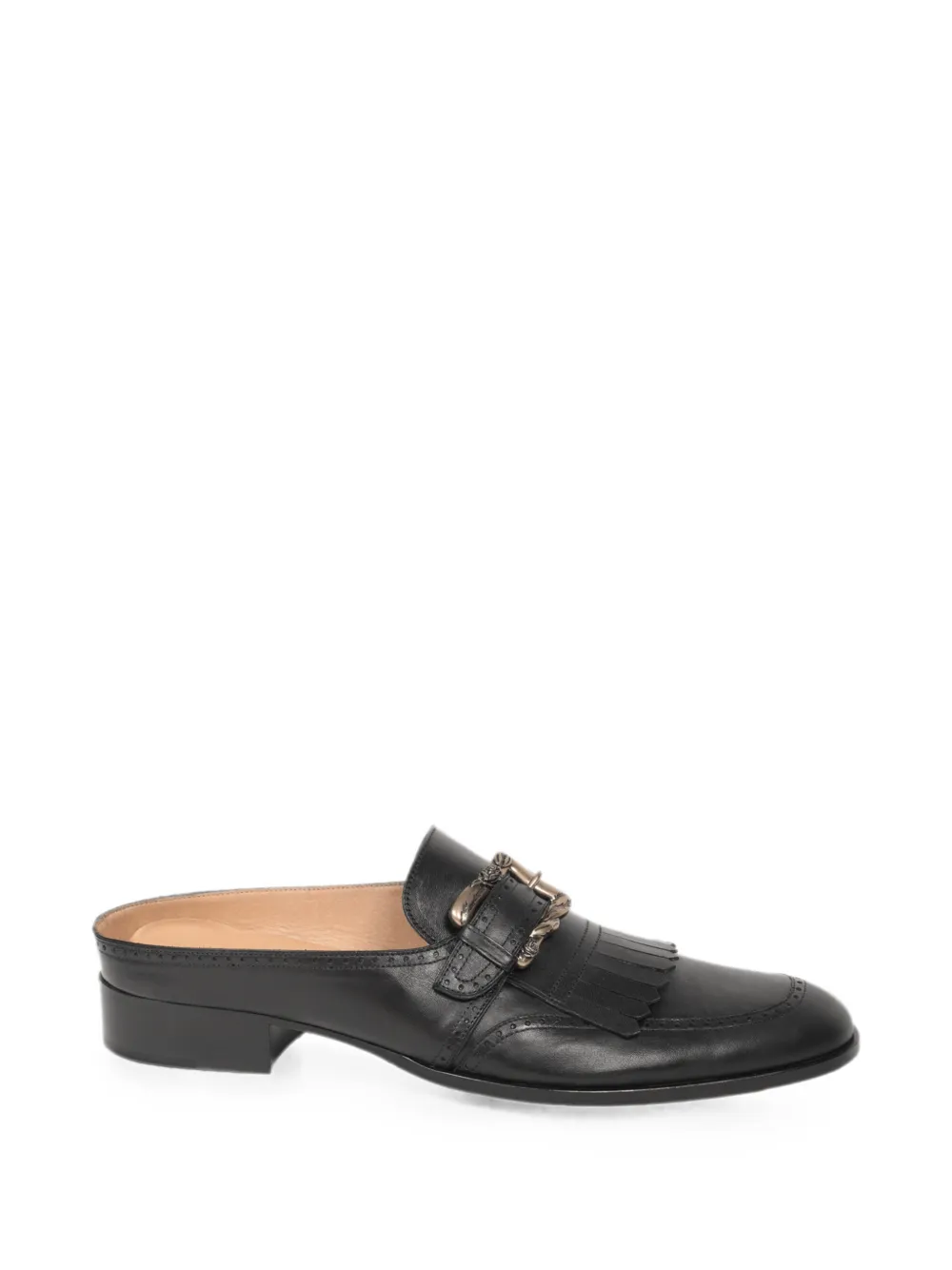 Enfants Riches Déprimés fringed leather mules Zwart