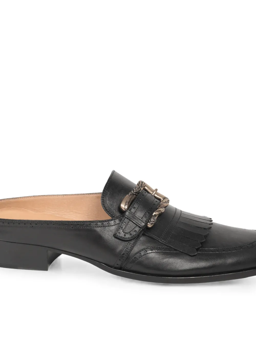 Enfants Riches Déprimés fringed leather mules Zwart