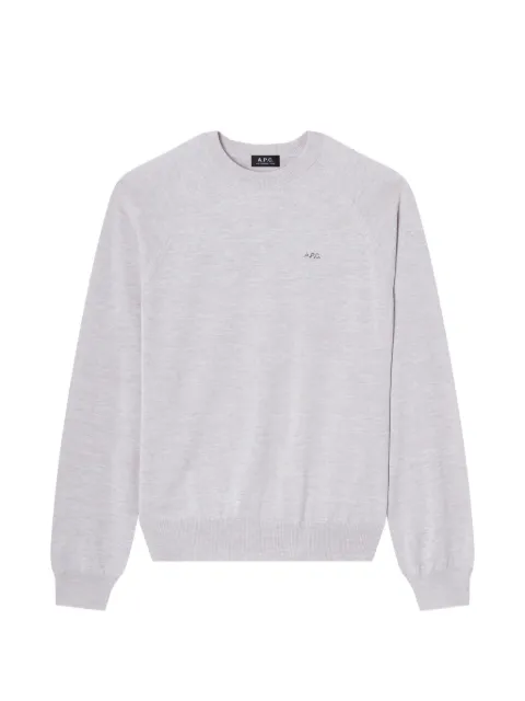 A.P.C. raglan-sleeve logo-embroidered sweater