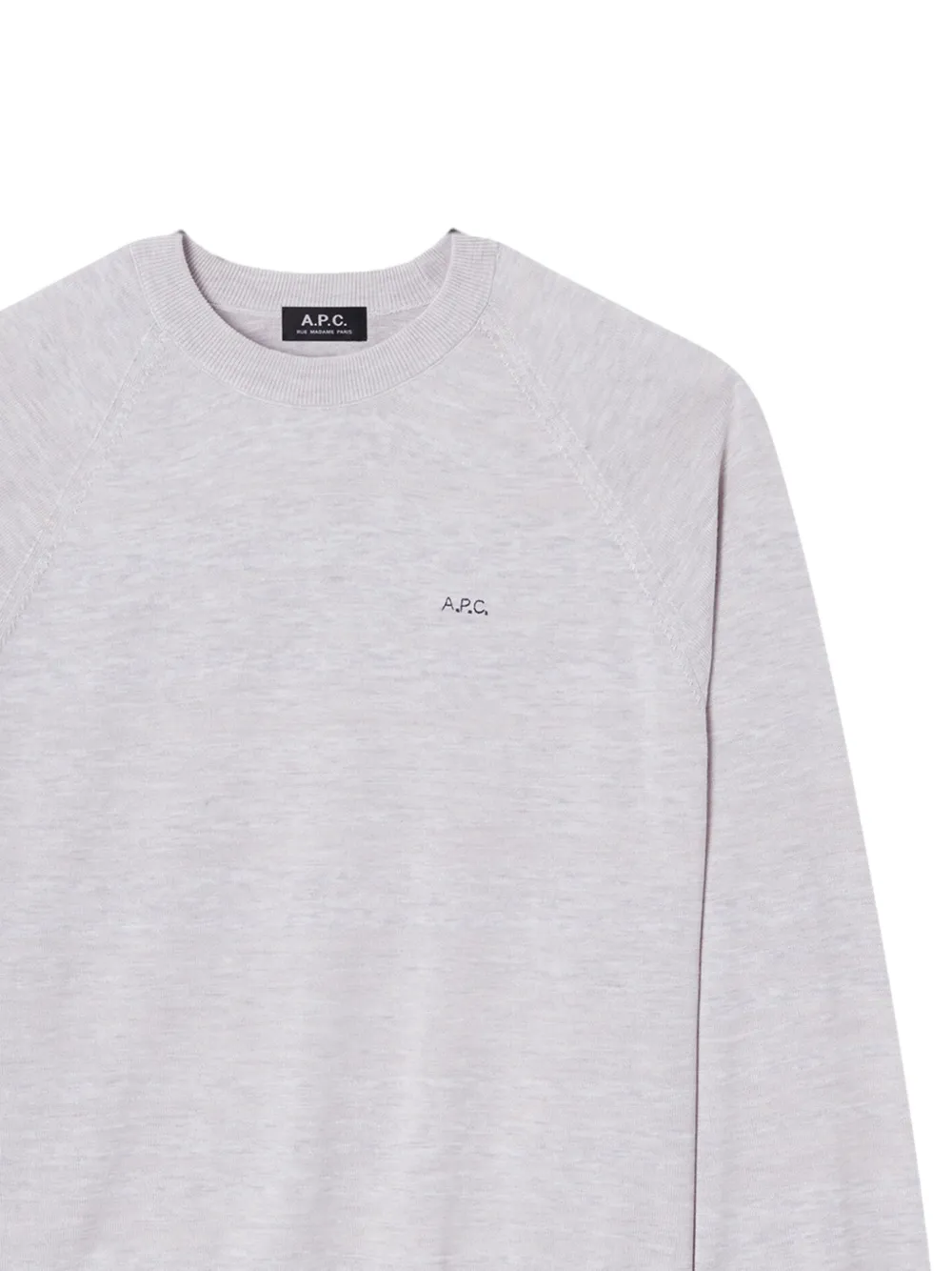 A.P.C. Trui met raglan mouwen en geborduurd logo Grijs