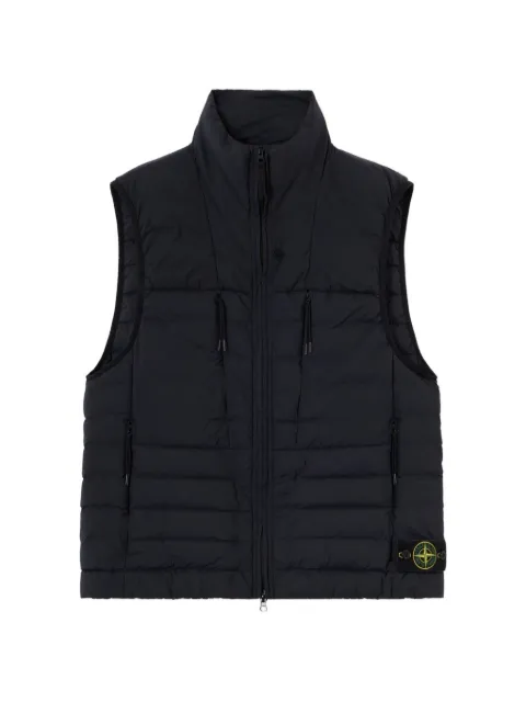 Stone Island chaleco capitonado con parche del logo