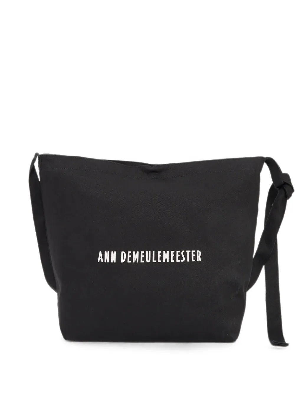 Ann Demeulemeester Schoudertas met logoprint Zwart
