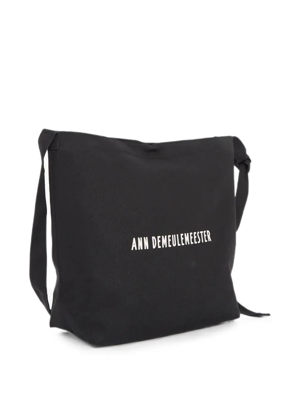 Ann Demeulemeester Schoudertas met logoprint Zwart