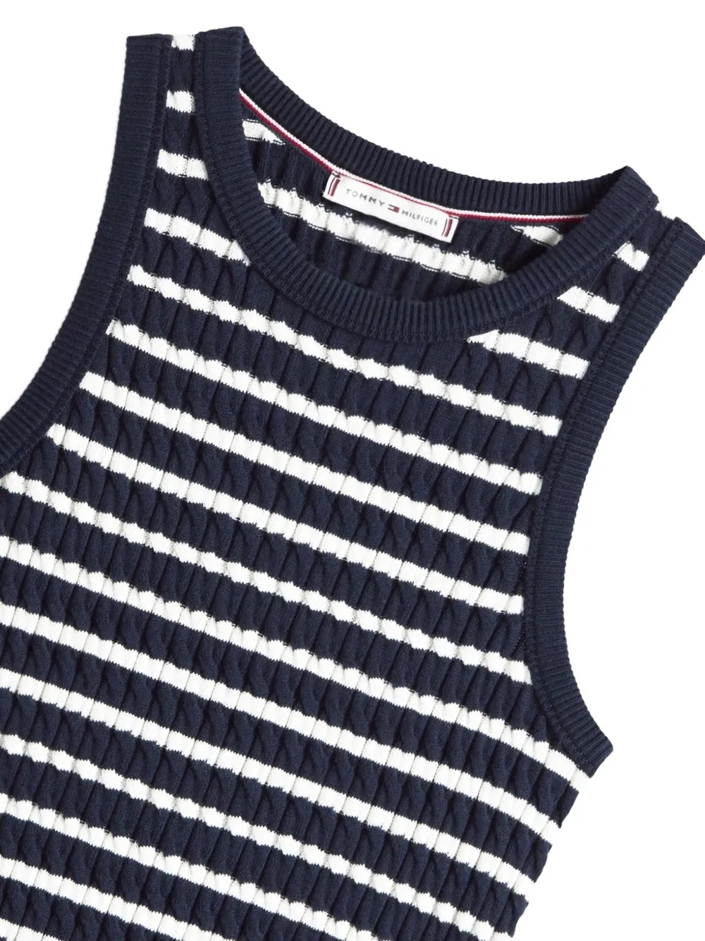 Tommy Hilfiger Kabelgebreide gestreepte top Blauw