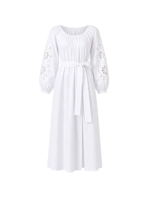 MeimeiJ broderie-anglaise belted maxi dress