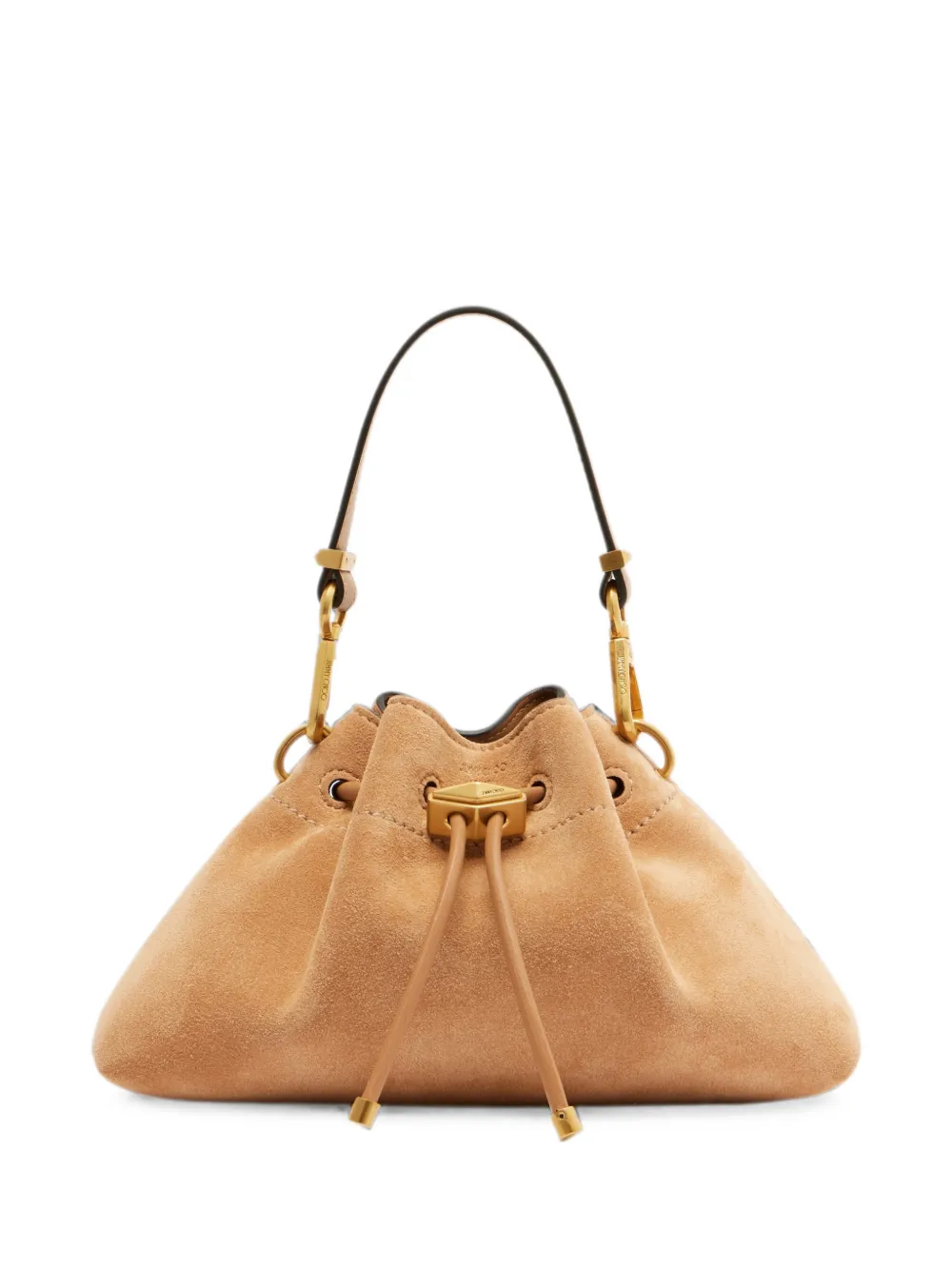 Jimmy Choo small Cinch suede shoulder bag - Toni neutri