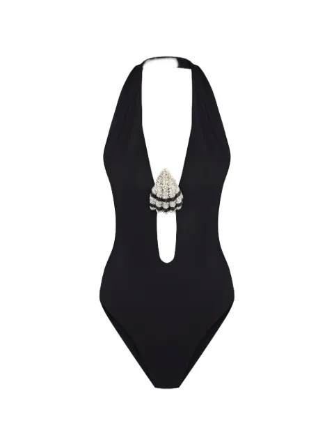 Nuè crystal-embellished halterneck swimsuit