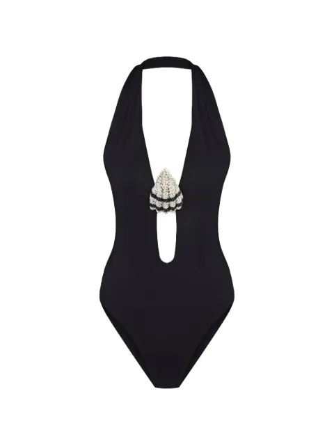 Nuè crystal-embellished halterneck swimsuit