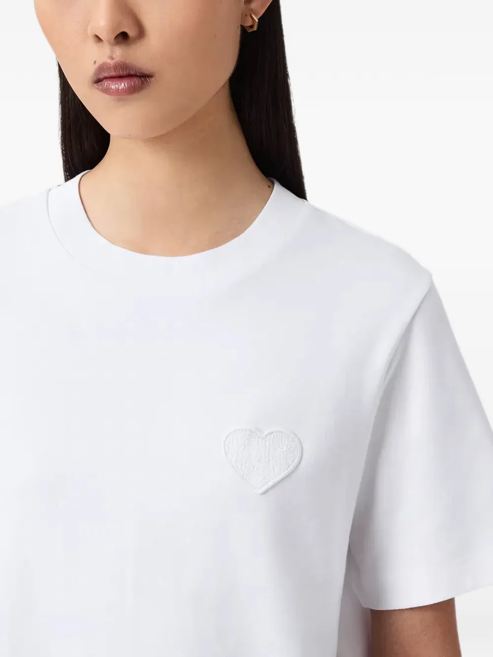 AllSaints Lover Lisa T-shirt met hartpatch Wit