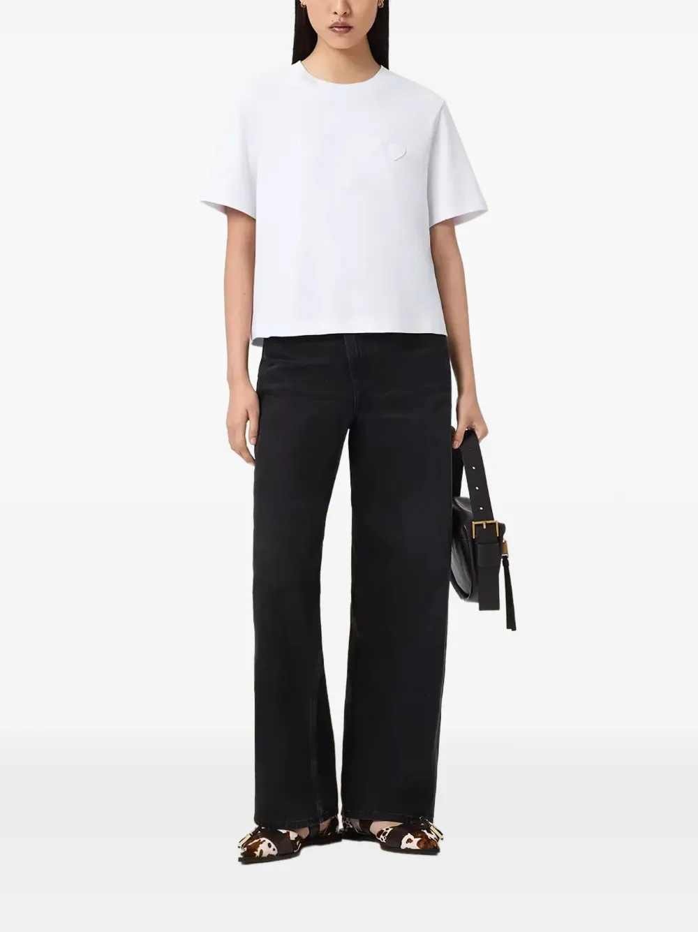 AllSaints Lover Lisa T-shirt met hartpatch Wit