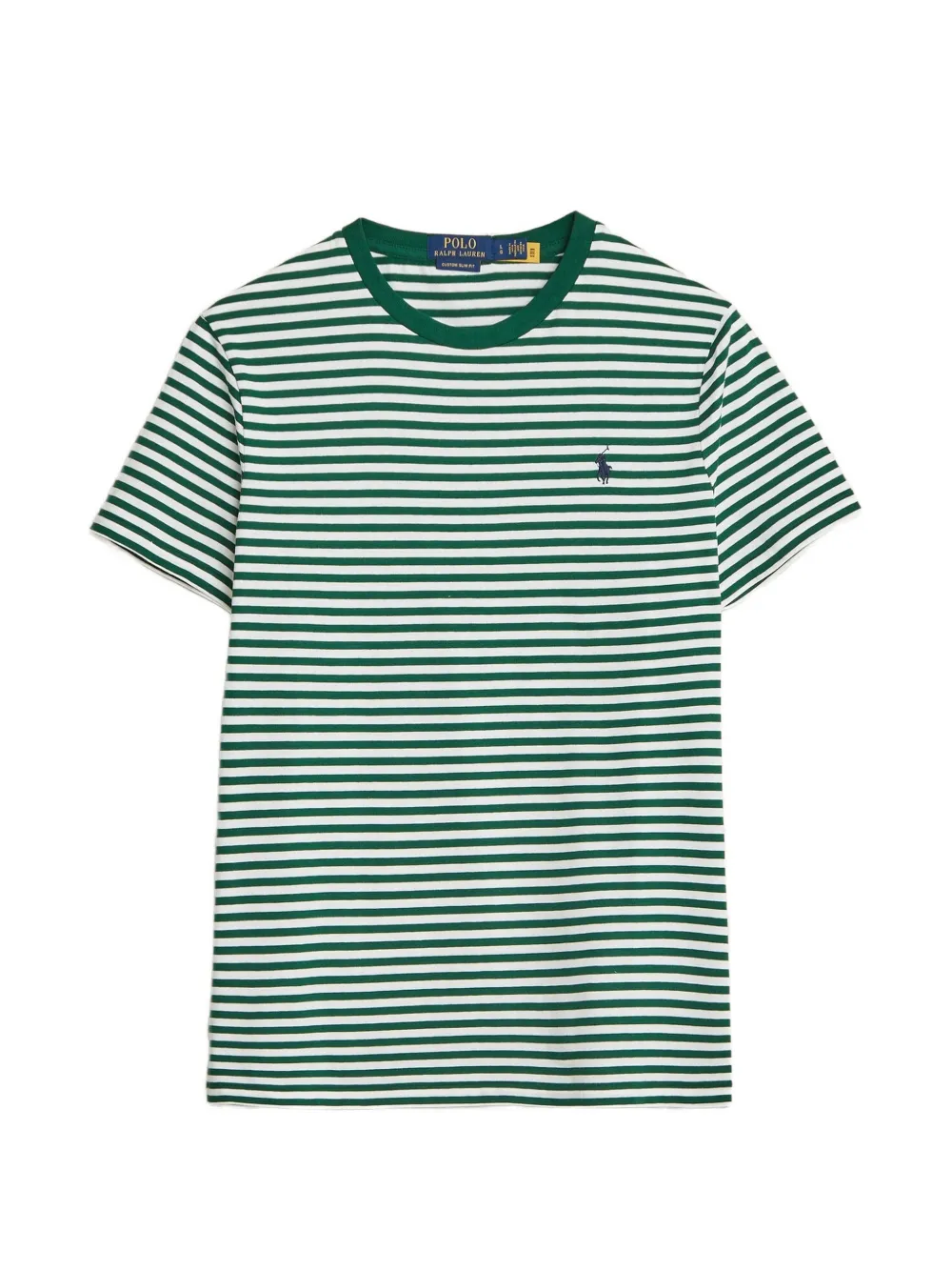 Polo Ralph Lauren striped embroidered-logo T-shirt - Verde