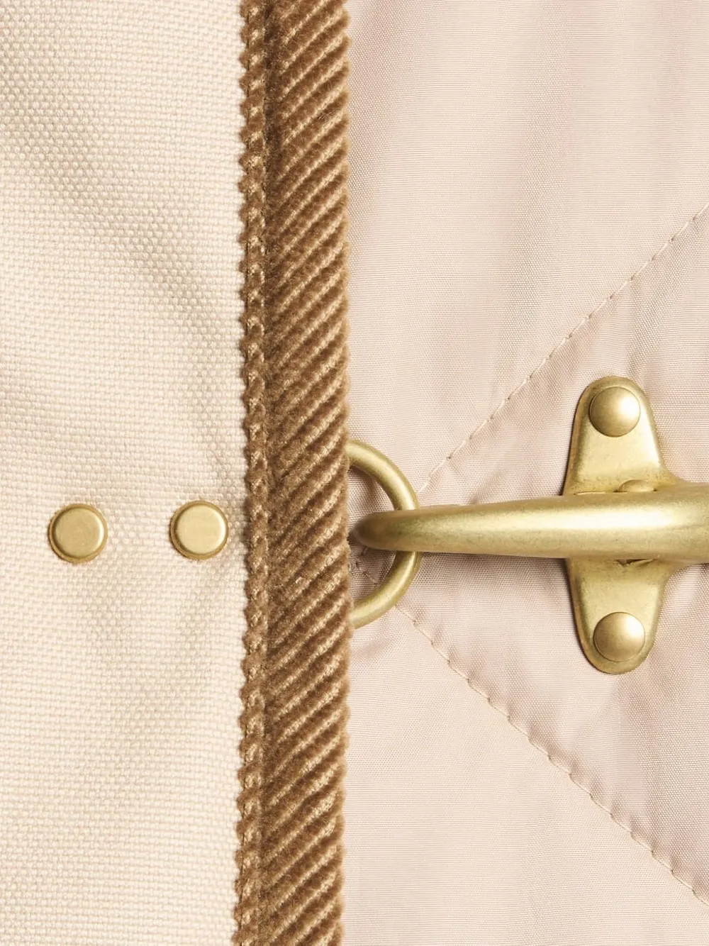 Fay Gewatteerd jack met lammy kraag Beige