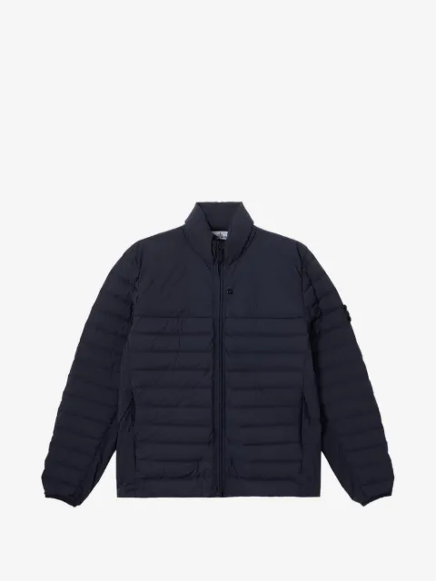 Stone Island chamarra capitonada con parche del logo