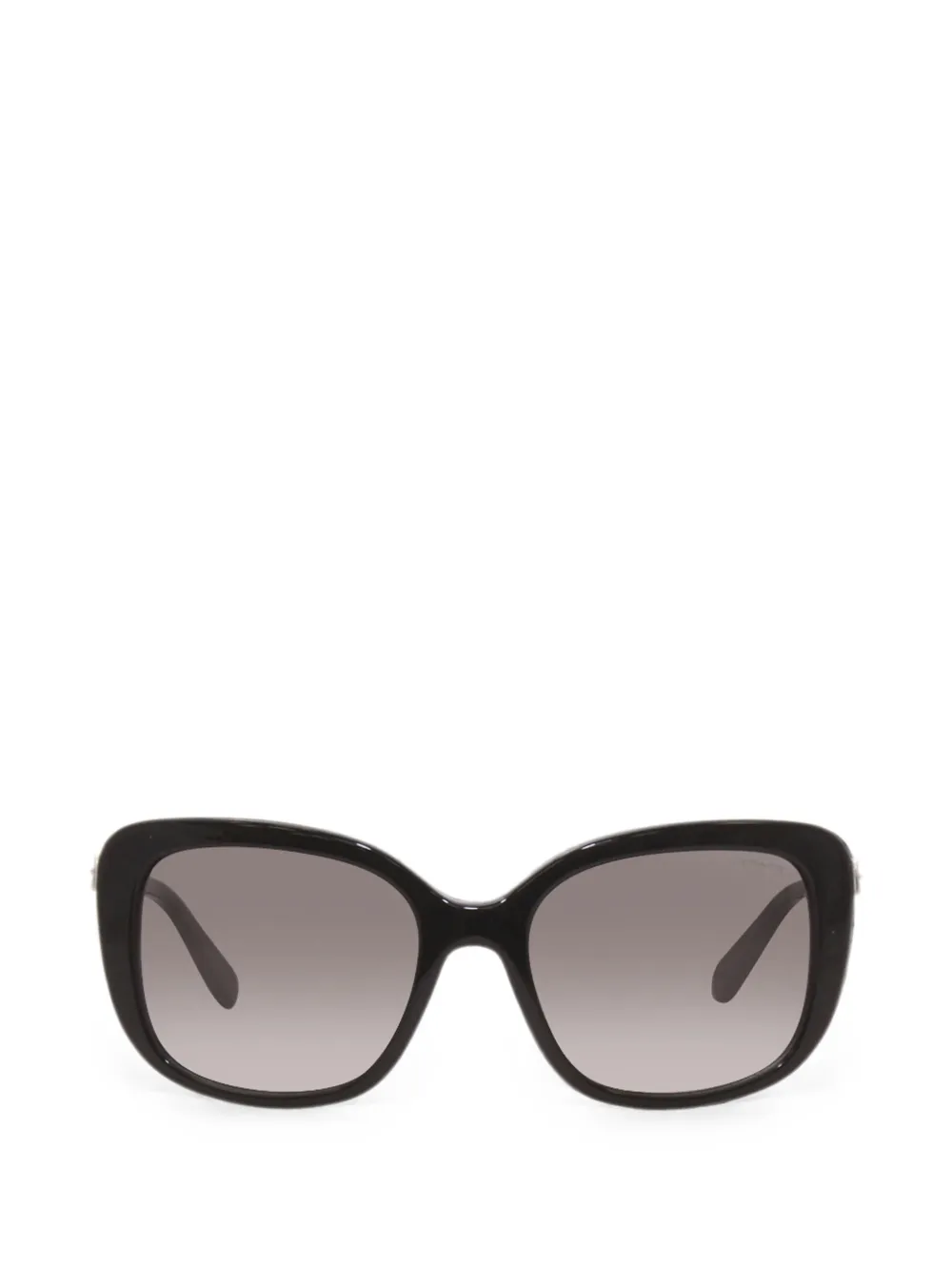 Coach logo-plaque sunglasses - Schwarz