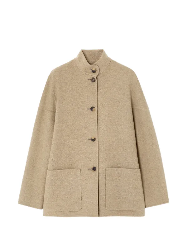 Loro Piana Button-fastening Cashmere Coat in Neutrals