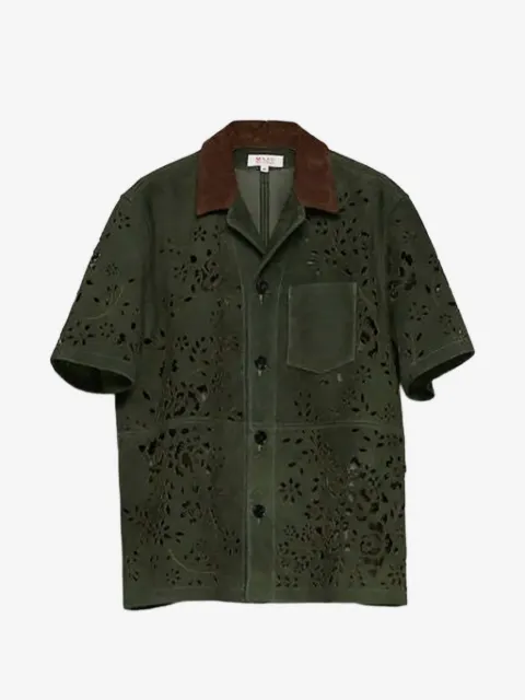 MASU chemise en daim à découpes