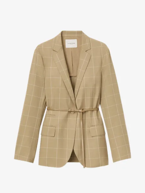 Lafayette 148 Neapolitan belted checked jacket