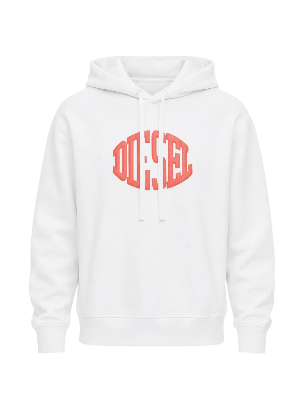 Diesel embossed-logo hoodie - Weiß