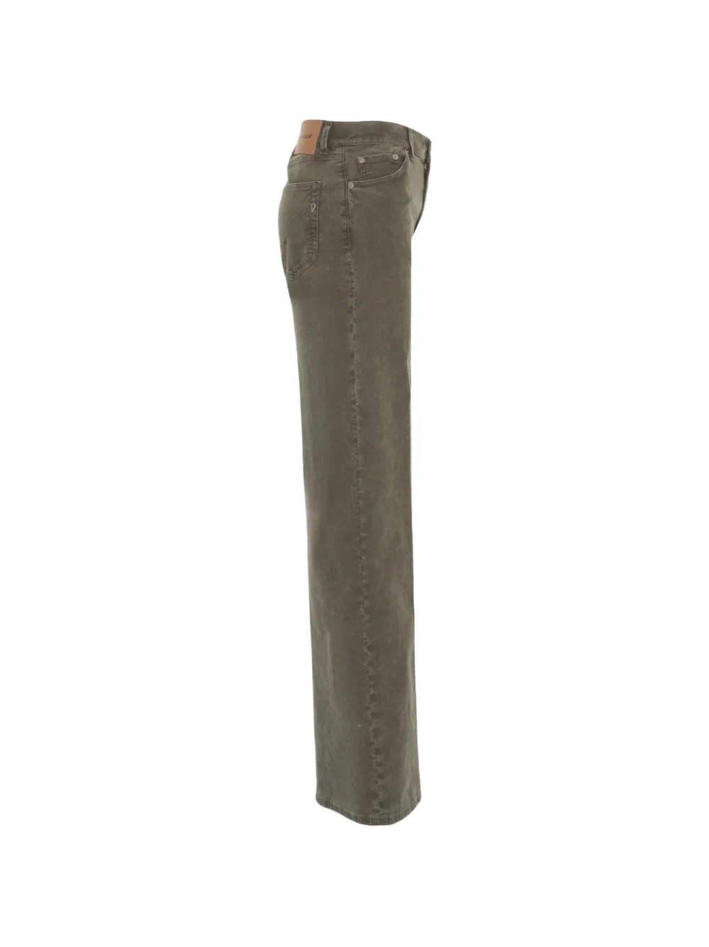 DONDUP Amber ribfluwelen broek Groen