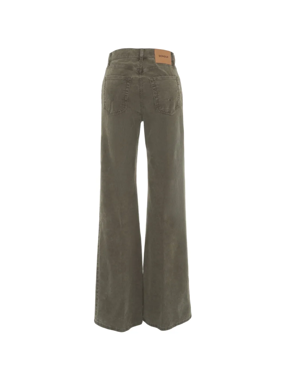 DONDUP Amber ribfluwelen broek Groen