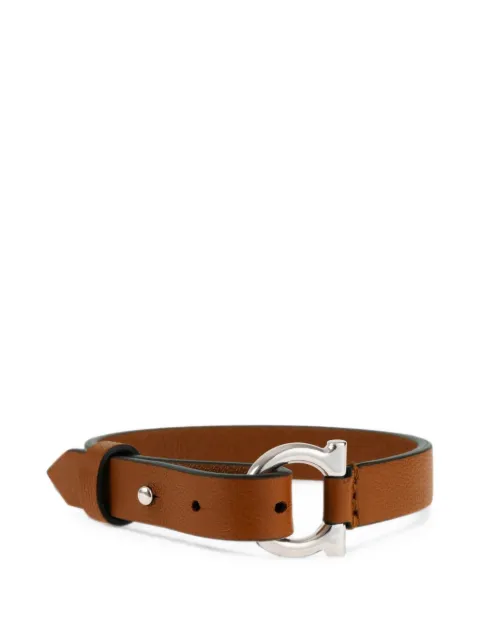 Ferragamo Gancini leather bracelet