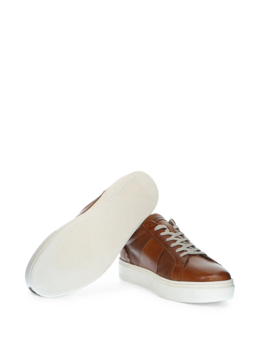 La Martina Cupsole leather sneakers Bruin