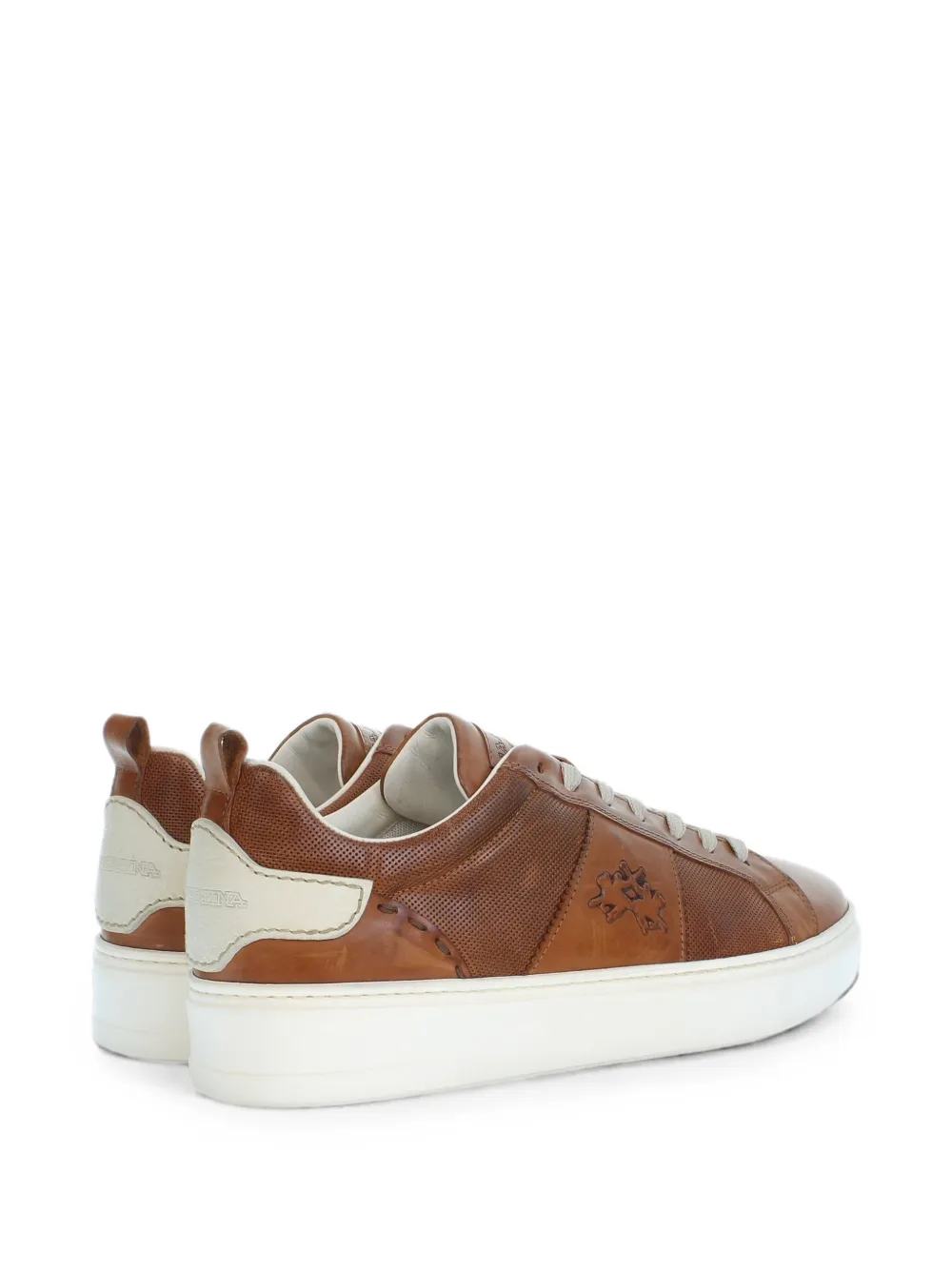 La Martina Cupsole leather sneakers Bruin