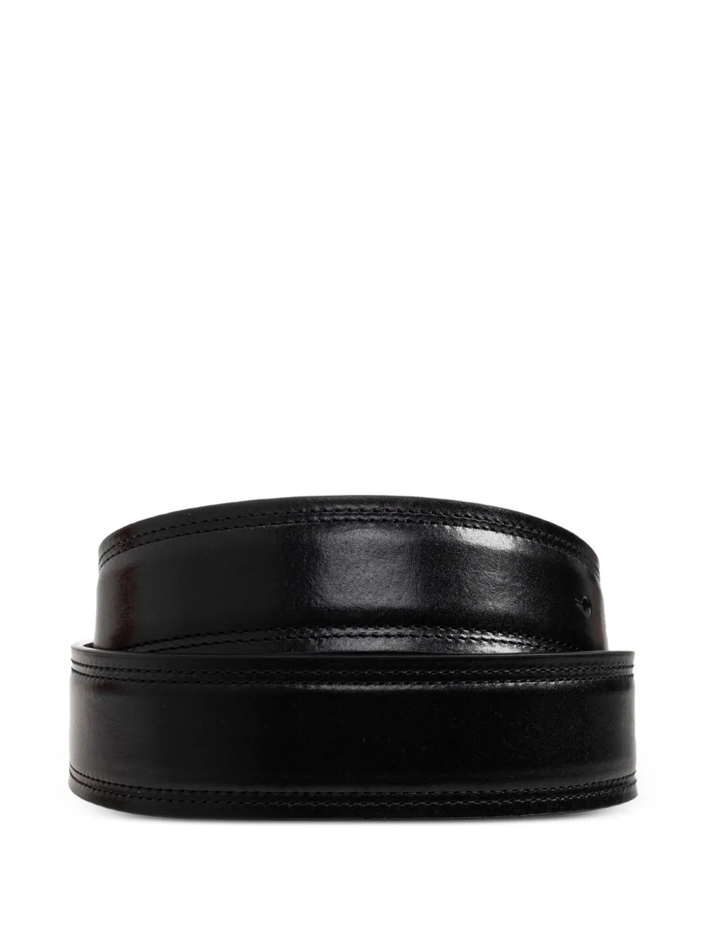 Diesel B-Industry leren riem met logo Zwart