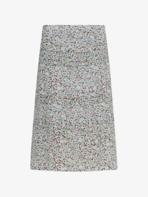 Tory Burch floral-print A-line midi skirt