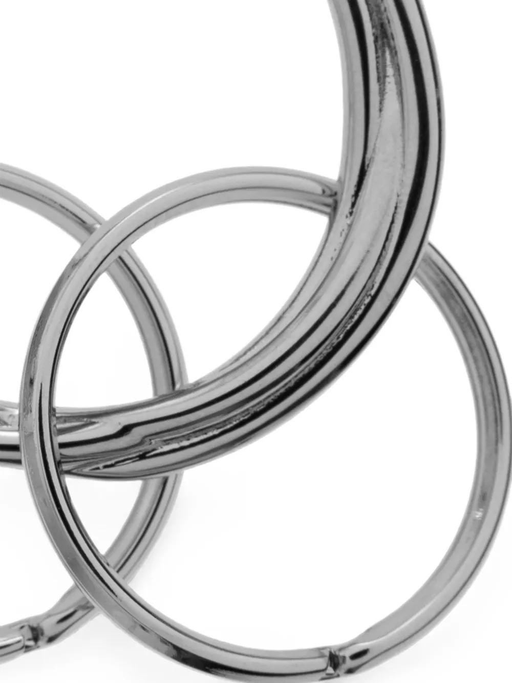 Jil Sander Sleutelhanger met gedraaid effect en gegraveerd logo Zilver