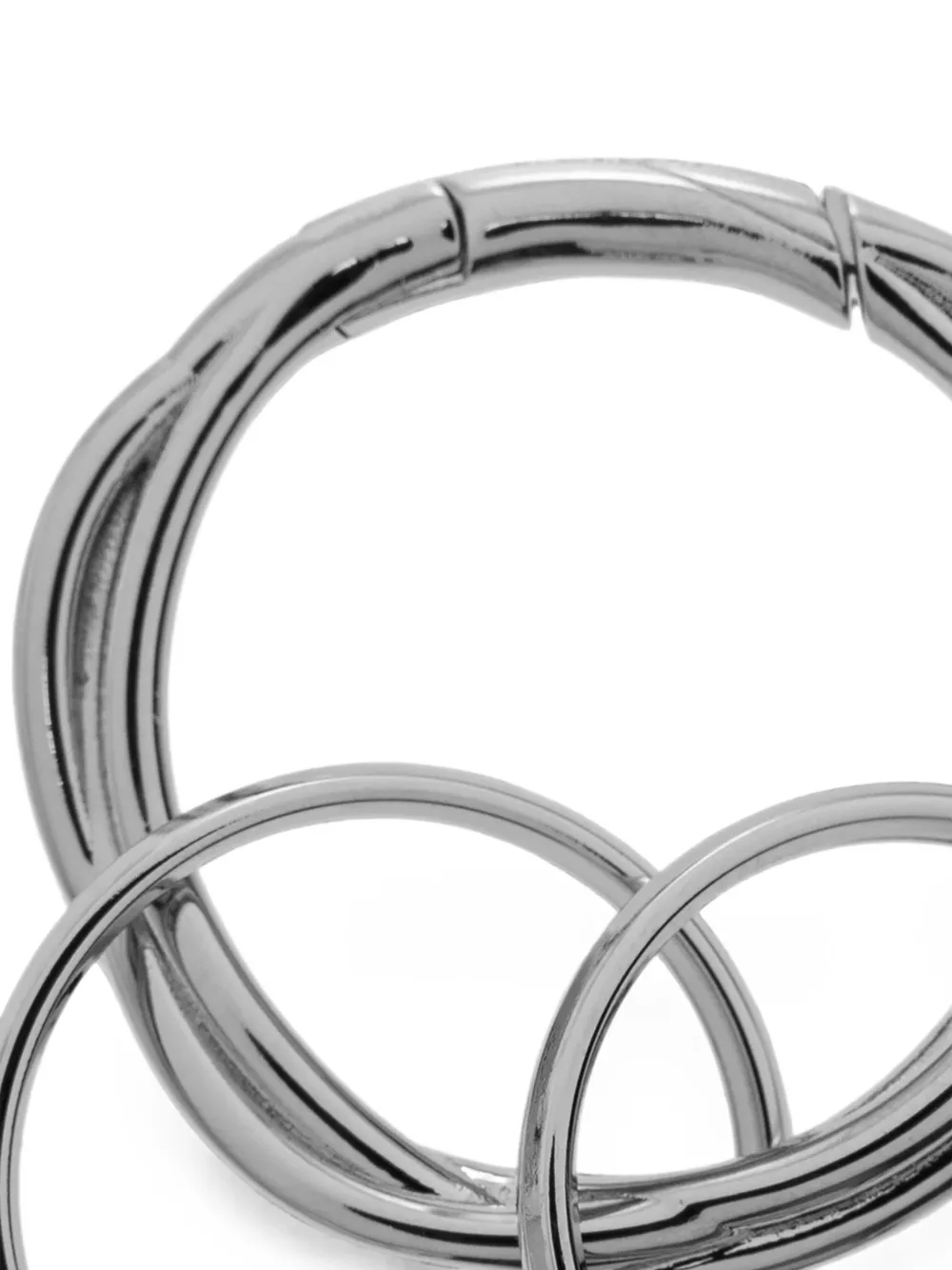 Jil Sander Sleutelhanger met gedraaid effect en gegraveerd logo Zilver