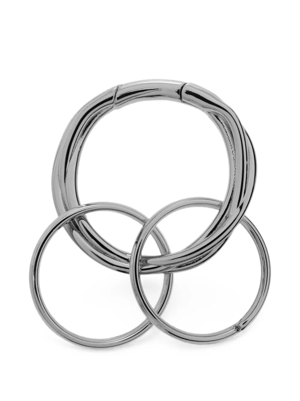Jil Sander Sleutelhanger met gedraaid effect en gegraveerd logo Zilver