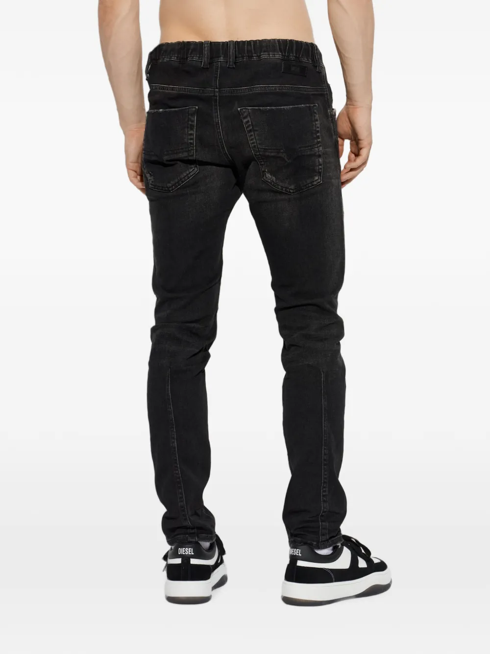 Diesel E-Krooley Jogg jeans met gerafeld effect Zwart