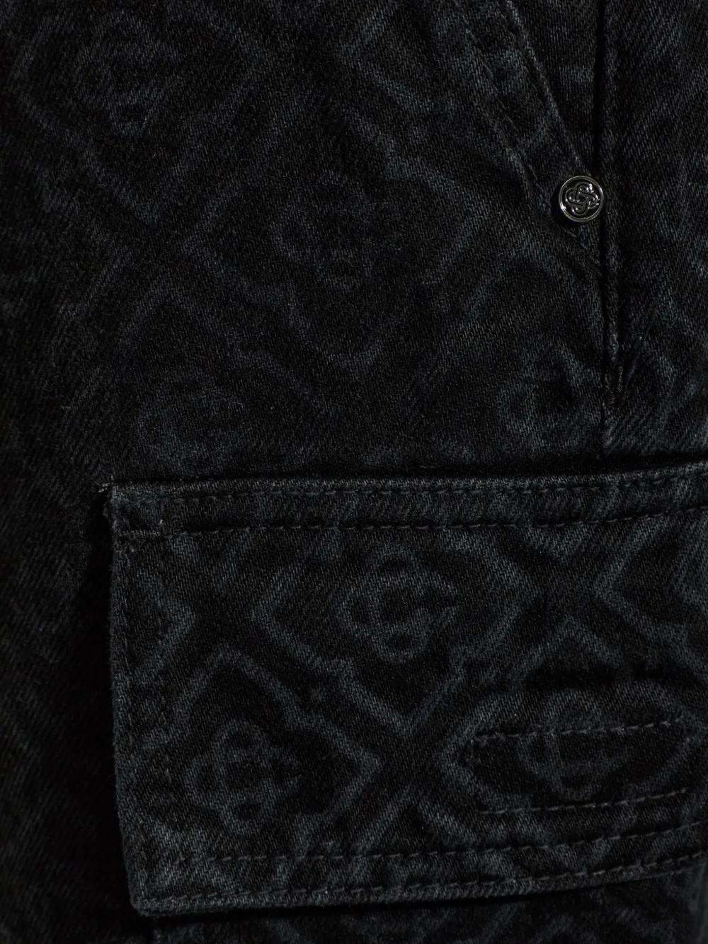 Casablanca Cargo jeans met monogram-print Zwart
