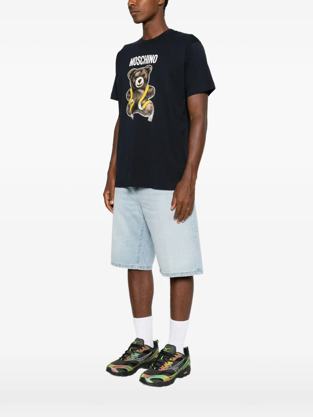 Moschino T-shirt met teddybeerprint Blauw