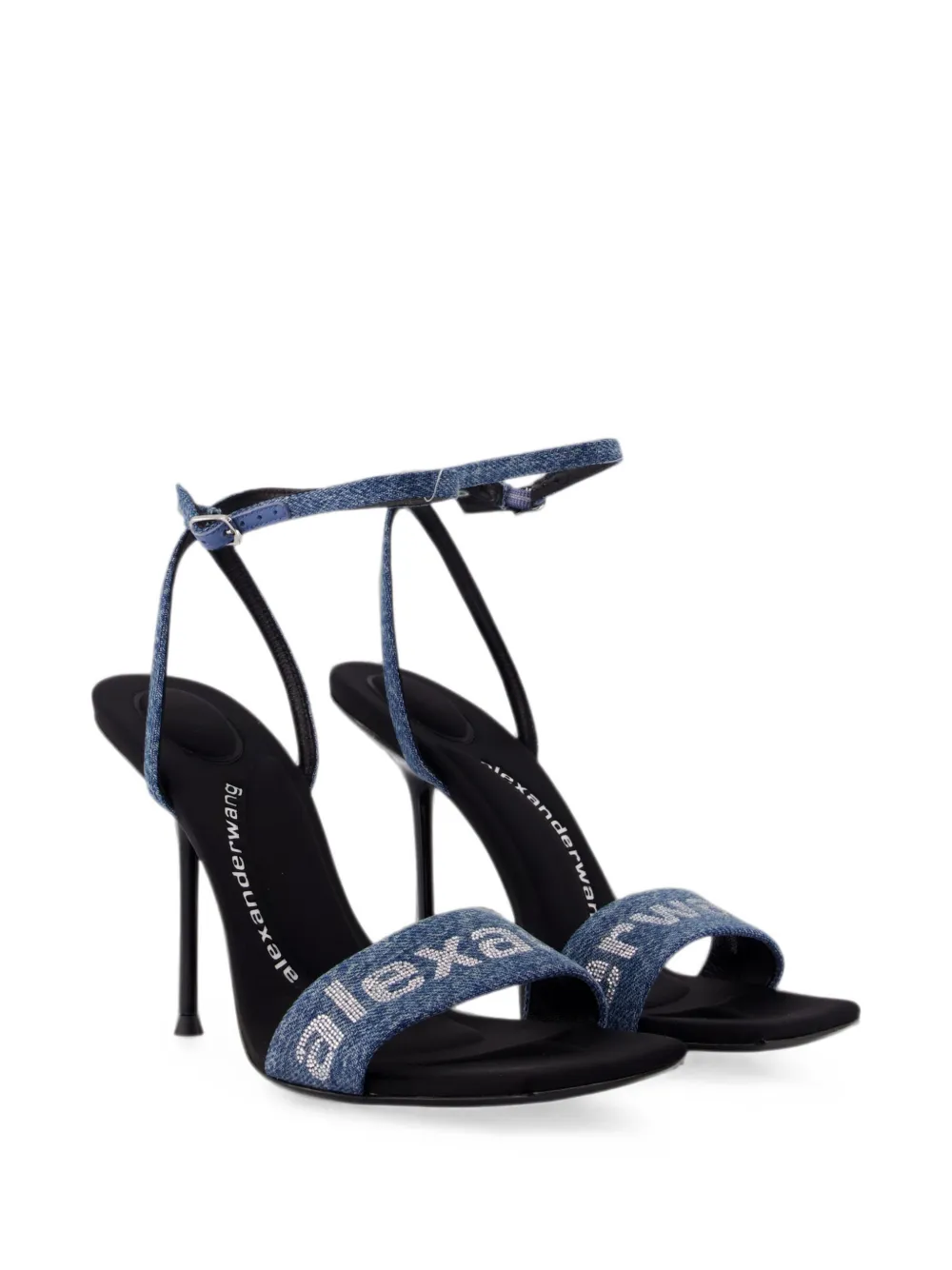 Alexander Wang Julie Billboard crystal-embellished sandals Blauw