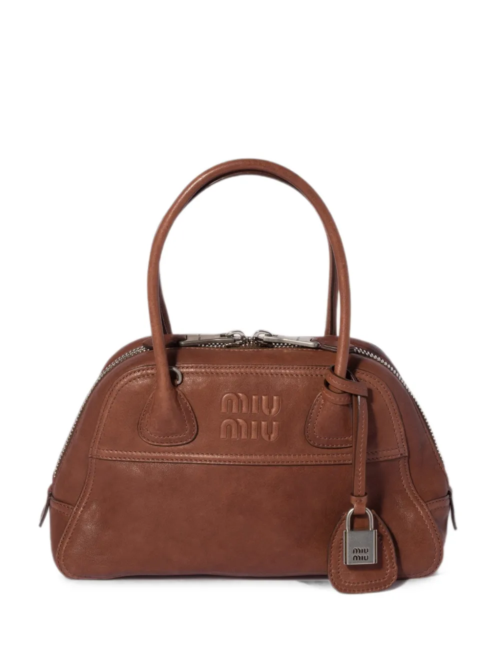 Miu Miu Vivant nappa leather bag - Marrone